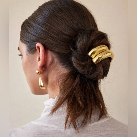 Gold hair tie ✨✨🔥🔥💖💖💖 New One piece New - Picture 1 of 5